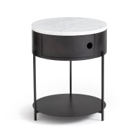 Столик У изголовья из белого мрамора Talbingo единый размер белый AM.PM  фото, kupilegko.ru